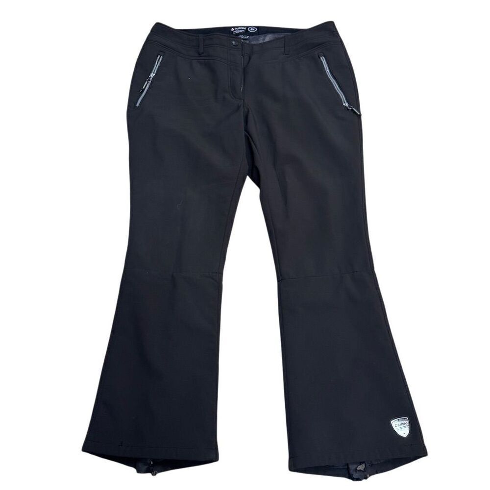 GUC Killtec Women's Black Ski Pants Size 16 Fleece Lined Snow Trousers